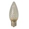 Sienna Pack of 4 Faceted Transparent Cool White LED C9 Christmas Replacement Bulbs